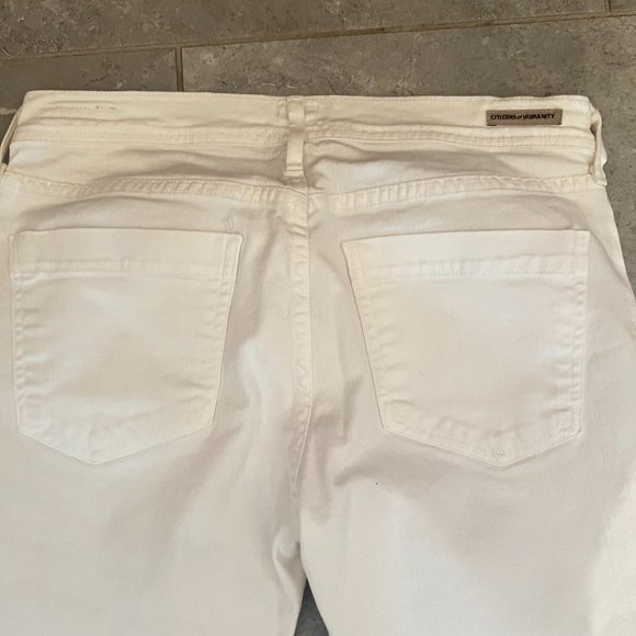Citizens of Humanity white denim cropped jeans, size 30 - Picture 10 of 10
